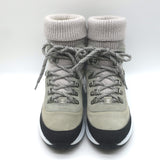 Chanel 21K CC High Top Sock Sneakers Taupe Suede Size 36