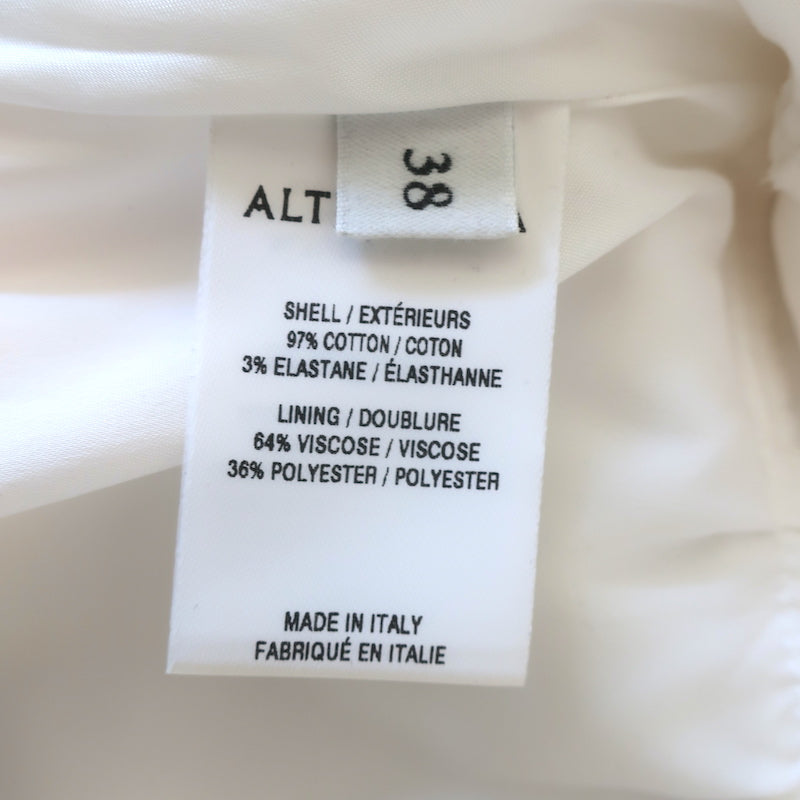 Altuzarra Toppi Wrap Top White Stretch Cotton Size 38 Sleeveless Blouse NEW