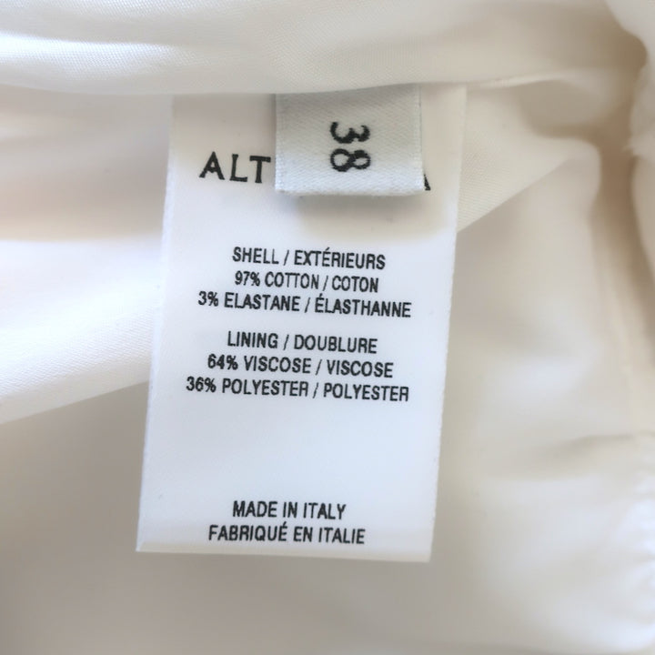 Altuzarra Toppi Wrap Top White Stretch Cotton Size 38 Sleeveless Blouse NEW