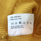 Prada Ribbed Knit Pleated Dress Yellow Size 40 Sleeveless Turtleneck