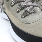 Chanel 21K CC High Top Sock Sneakers Taupe Suede Size 36