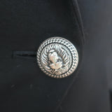 Balmain Double Breasted Wool Blazer Black Size 38 NEW