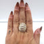 David Yurman Sculpted Cable Dome Ring Sterling Silver & 18k Gold Size 7