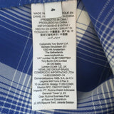 Tory Burch Plaid Asymmetric-Draped Midi Shirtdress Blue/Ivory Size 4 NEW