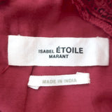 Isabel Marant Etoile Gisele Lace-Trimmed Mini Dress Red Cotton-Blend Size 36