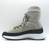 Chanel 21K CC High Top Sock Sneakers Taupe Suede Size 36
