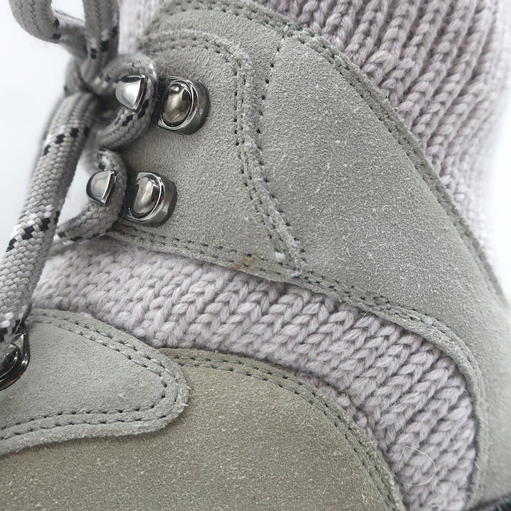 Chanel 21K CC High Top Sock Sneakers Taupe Suede Size 36