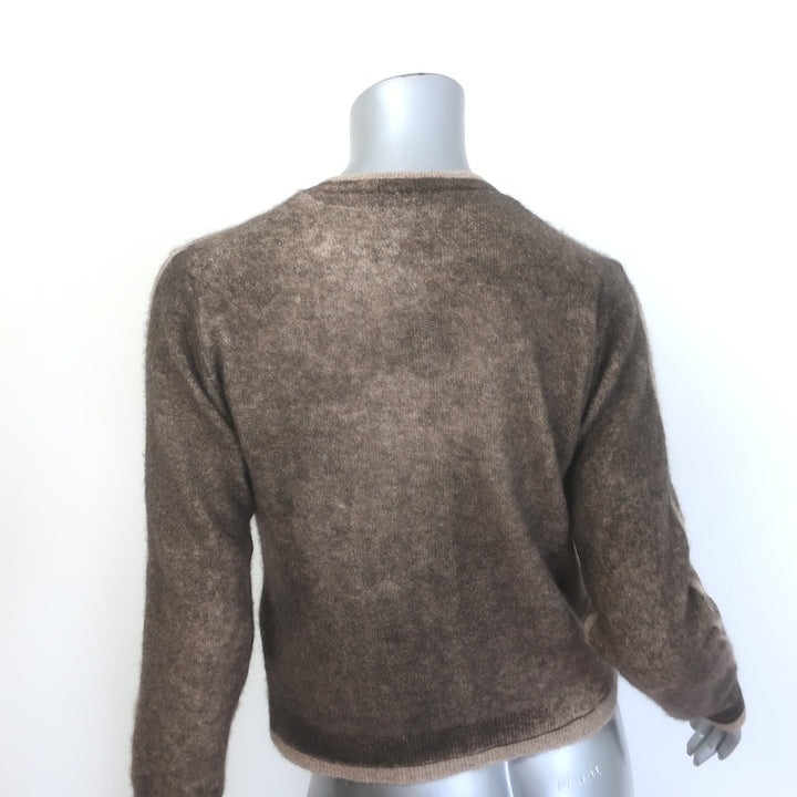 Tory Burch Brushed Knit Cardigan Sand Cashmere-Silk Size Small NEW