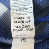 Tory Burch Plaid Asymmetric-Draped Midi Shirtdress Blue/Ivory Size 4 NEW