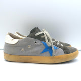 Golden Goose Superstar Low Top Sneakers Gray Canvas & Suede Size 37
