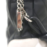 Chanel Ligne Cambon CC Large Messenger Bag Black Quilted Leather