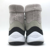 Chanel 21K CC High Top Sock Sneakers Taupe Suede Size 36