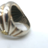 David Yurman Sculpted Cable Dome Ring Sterling Silver & 18k Gold Size 7