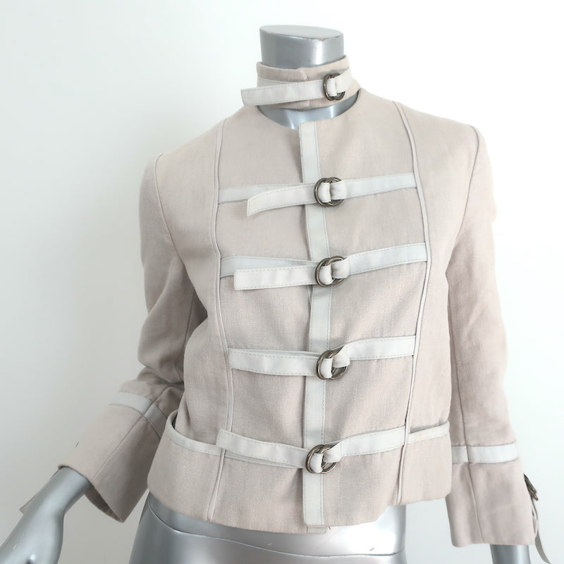 LOUIS VUITTON Cream Wool Army Jacket