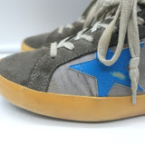 Golden Goose Superstar Low Top Sneakers Gray Canvas & Suede Size 37
