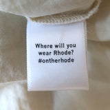 RHODE Madeline Puff Sleeve Mini Dress Cream Scarlet Begonia Print Size 2