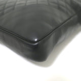 Chanel Ligne Cambon CC Large Messenger Bag Black Quilted Leather
