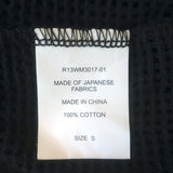 R13 Rock Destroys Sweater Black Mesh Cotton Knit Size Small NEW