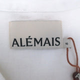 ALEMAIS Rosa Floral-Embroidered Tiered Midi Dress White Cotton Size 10