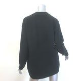 Vince Oversized V-Neck Cardigan Black Wool-Blend Size Extra Small NEW