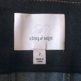 Cinq a Sept Mathis Denim Ruffle Strap Mini Dress Indigo Stretch Cotton Size 2