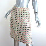 Chanel 02P Tweed Skirt Mint/Multicolor Cotton-Linen Size 42