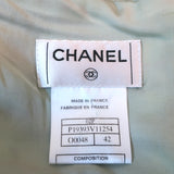 Chanel 02P Tweed Skirt Mint/Multicolor Cotton-Linen Size 42