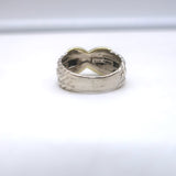 David Yurman Triple Row X Crossover Ring Sterling Silver & 14k Gold Size 7