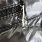 Moncler Anse Faux Fur-Collar Down Puffer Vest Gunmetal Size 0