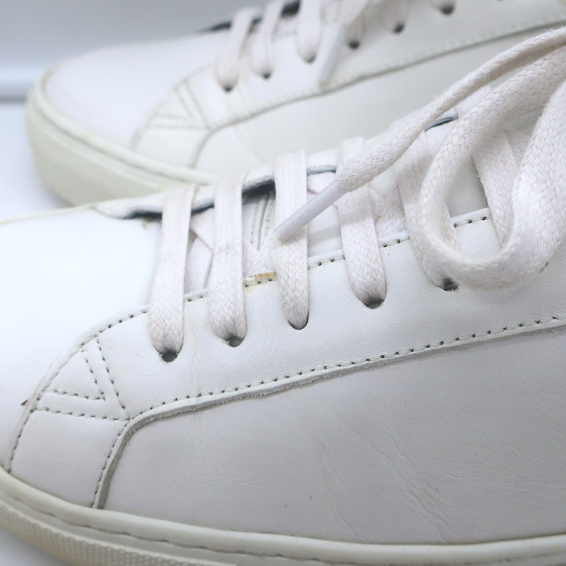 Givenchy Urban Street Low Top Sneakers White &amp; Black Leather Size 42