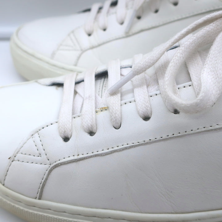 Givenchy Urban Street Low Top Sneakers White &amp; Black Leather Size 42