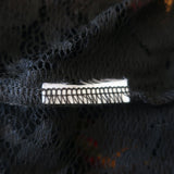 GANNI Lace Peplum Top Black Size 38 Long Sleeve Turtleneck Blouse