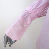A.L.C. Monica Bell Sleeve Shirt Pink Striped Cotton Size 0 Long Sleeve Top NEW