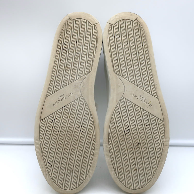 Givenchy Urban Street Low Top Sneakers White &amp; Black Leather Size 42