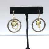 David Yurman Lemon Citrine Cable Mobile Earrings Sterling Silver & 18k Gold