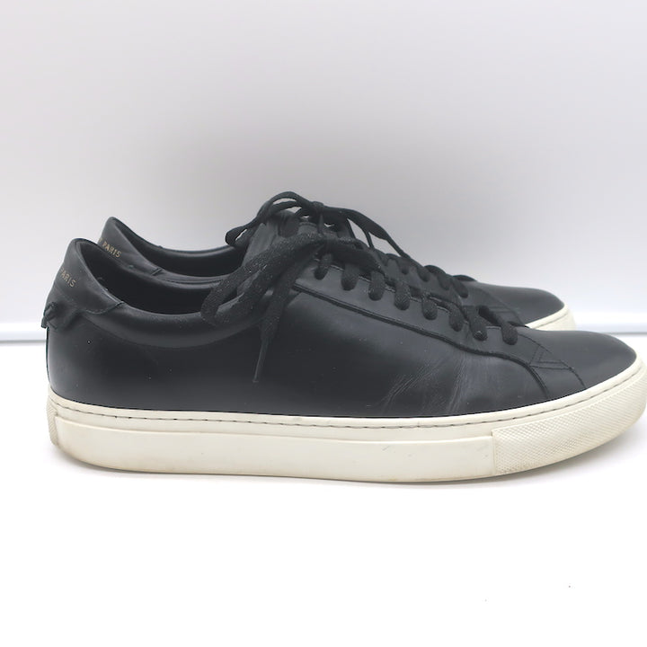 Givenchy Urban Street Low Top Sneakers Black Leather Size 42.5