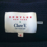 Demylee x Clare V. Boatneck Sweater Navy Wool Size Medium