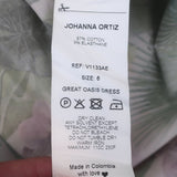 Johanna Ortiz Great Oasis Maxi Halter Dress Tropical Floral Print Cotton Size 6