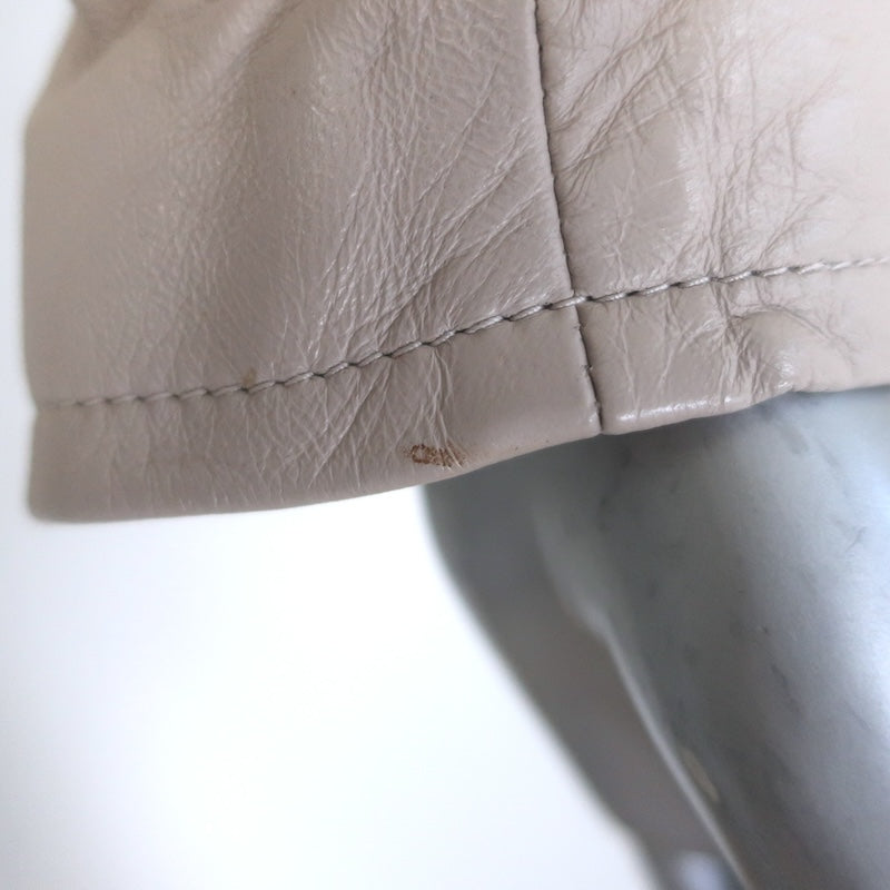 Saint Laurent Classic Washed Leather Motorcycle Jacket Rose Poudre Size 36