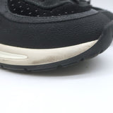 Chanel 22B CC Quilted-Heel Mixed Media Low Top Sneakers Black/Gray Size 35.5