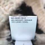 Chloe Striped Turtleneck Sweater Cream/Navy Silk-Mohair Size Extra Small NEW