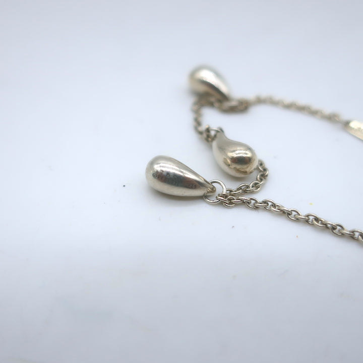 Tiffany &amp; Co. Elsa Peretti Five Teardrop Charm Bracelet Sterling Silver