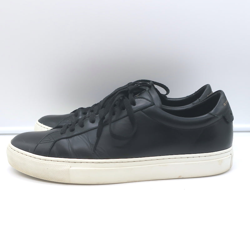 Givenchy Urban Street Low Top Sneakers Black Leather Size 42.5