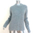 R13 Boucle Crewneck Sweater Light Blue Size Extra Small Oversize Pullover NEW