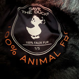 Save the Duck Laila Faux Fur Reversible Hooded Puffer Jacket Black Size 1/Small
