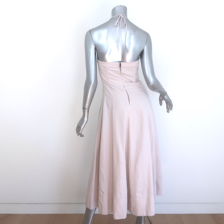Ulla Johnson Paula Corset Midi Dress Mauve Linen-Blend Size 2