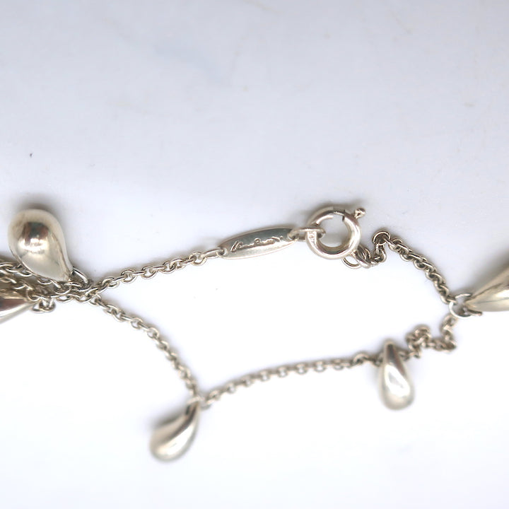 Tiffany &amp; Co. Elsa Peretti Five Teardrop Charm Bracelet Sterling Silver