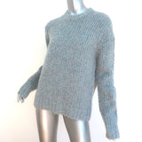 R13 Boucle Crewneck Sweater Light Blue Size Extra Small Oversize Pullover NEW