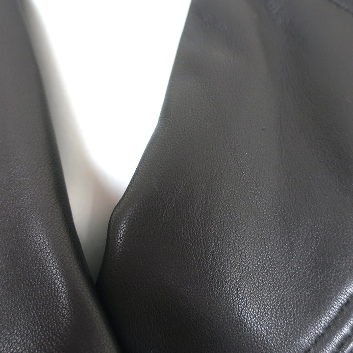 MICHAEL Michael Kors Leather Moto Vest Black Size Extra Small