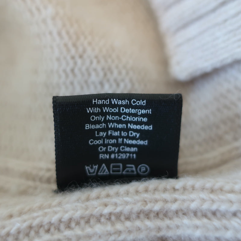 Jenni Kayne Everyday Cardigan Oatmeal Wool-Blend Size Small V-Neck Sweater